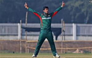 Right arm medium-fast Bangladeshi bowler, Mohammad Saifuddin